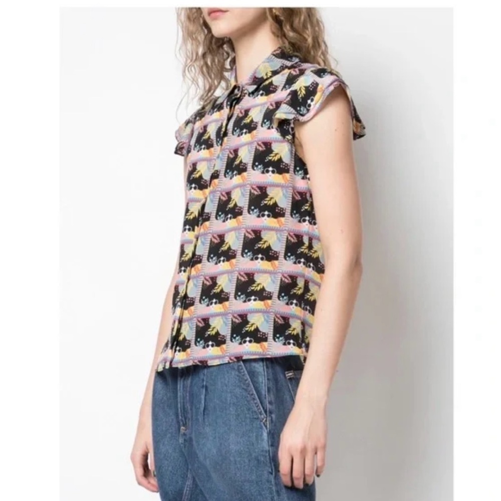 Alice + Olivia Multicolor Patterned Top